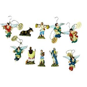 Hawthorne Village 10 Christmas Ornament Heaven & Nature Sing Nativity Figurines